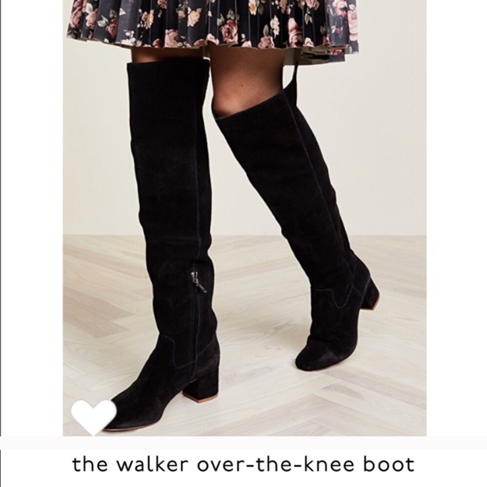 Madewell Over-the-knee Black Suede Boots